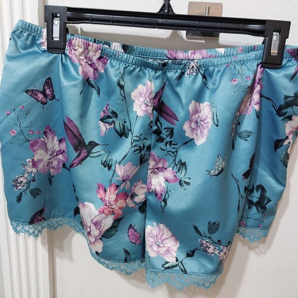 INC International Intimates Concepts Floral Satin Elastic Shorts MEDIUM - Picture 3 of 6